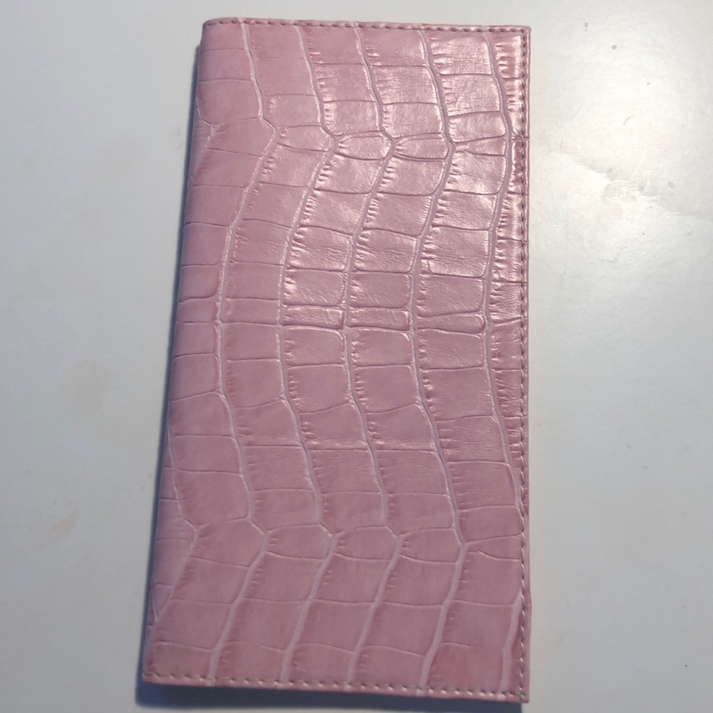 PRADA pink snake skin mini folder